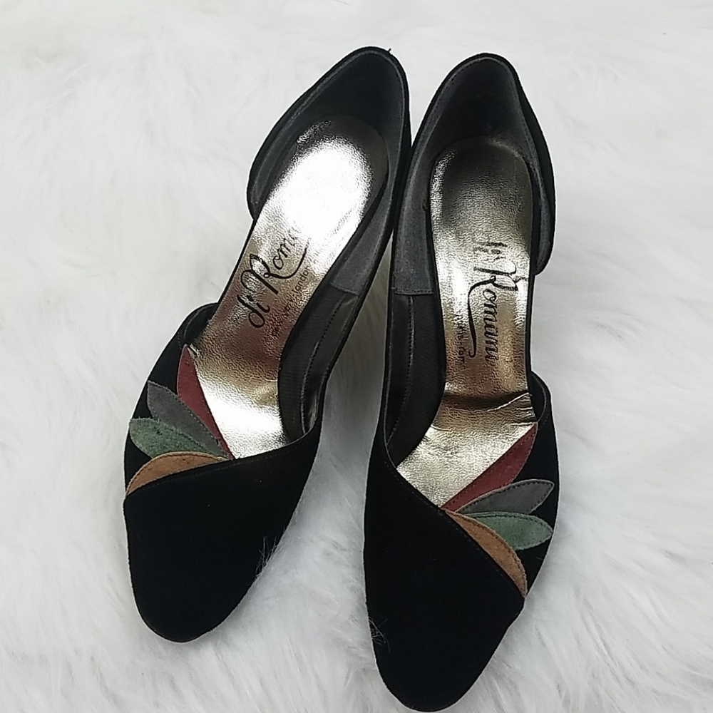 Autumn leaves suede kitten heels - Picture 2 of 8
